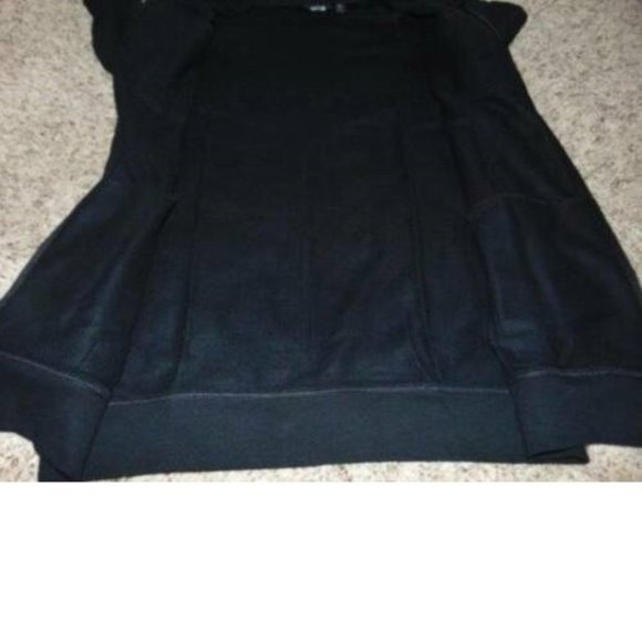 Mens Military Jacket Medium Tall Apt 9 Black Marled Fleece Zip Up Mock Neck - Picture 4 of 5